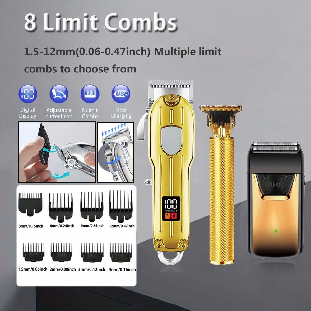 Professional Hair Clipper and Trimmer Set Men Electric Razor Shavers Beard Trim… - Image 4