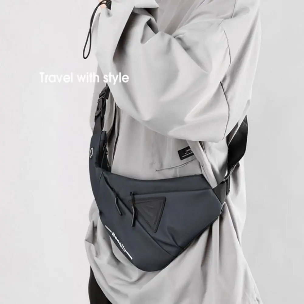 

Messenger Bag Large capacity Men Sling Bag Lightweight Waterproof Crossbody Bag Anti-Theft Convenient Chest Bag Travel