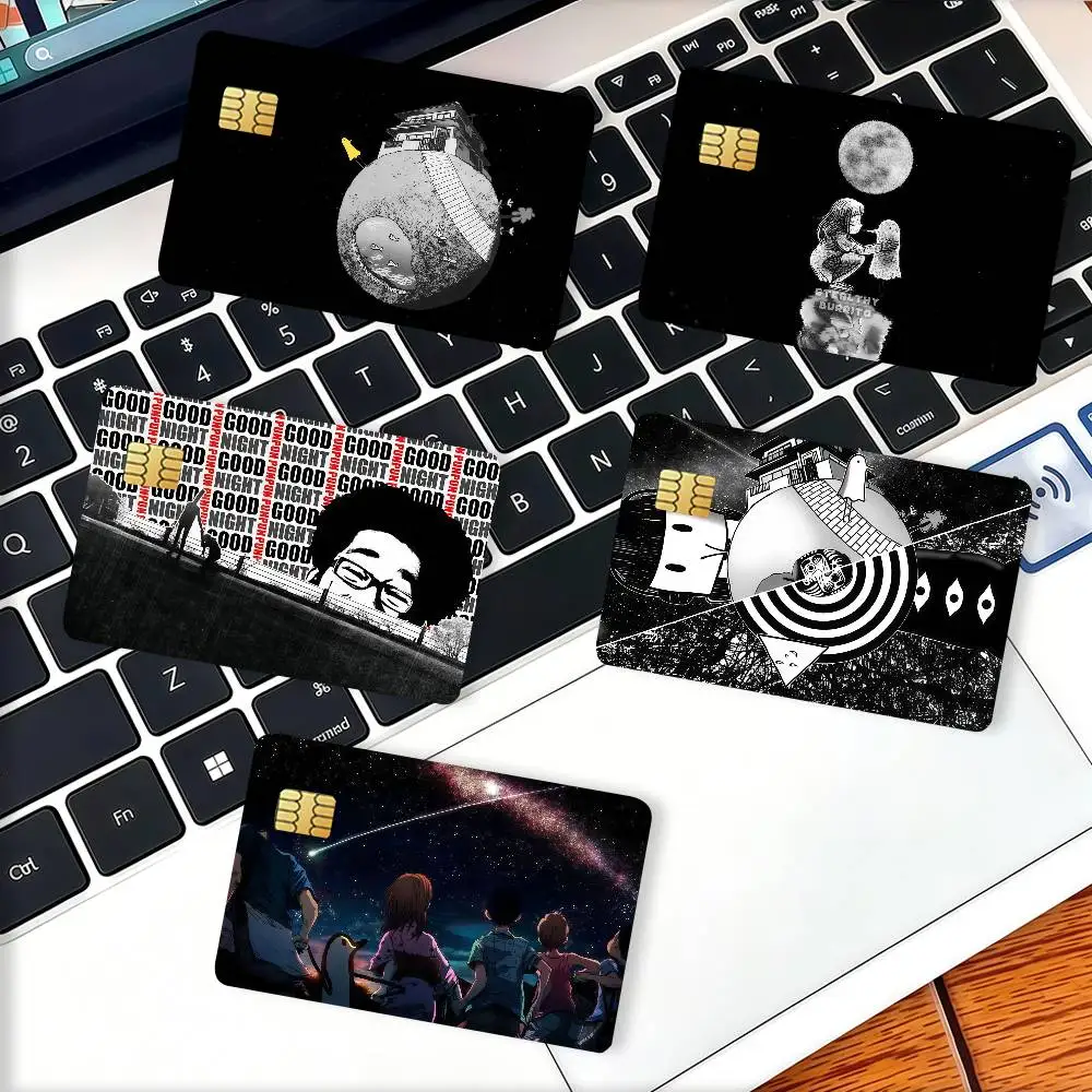 Goodnight Punpun Credit Skin Cover Card Stickers 4PCS Film Bus Pass Front Decoration Bank Debit Waterproof
