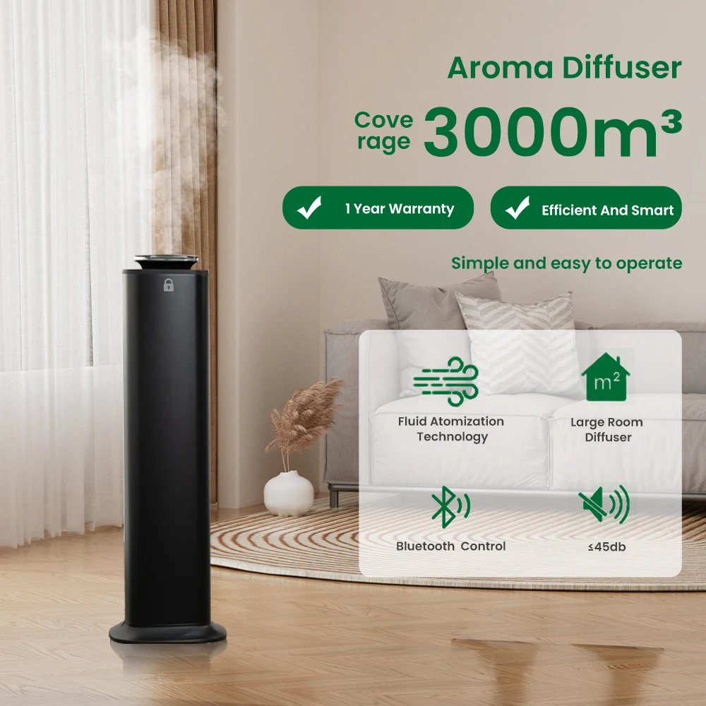 NAMSTE 3000m³ Column Aroma Diffuser Large Room Aromatherapy Machine Smart Timing Home Air Freshener Perfume Flavoring Smell