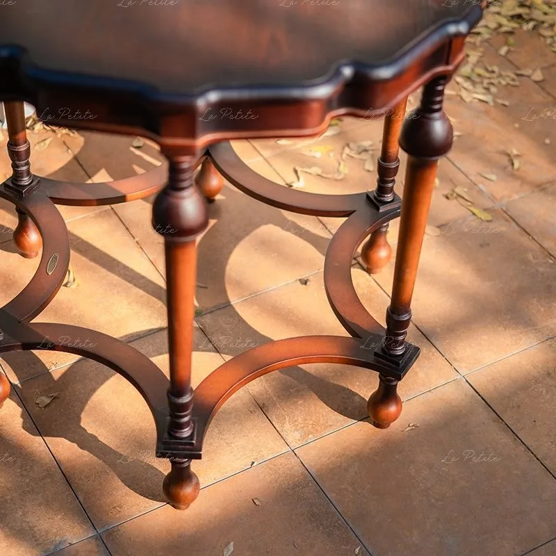 Yuelanju French retro medieval bedroom study castle whispering table hexagonal table