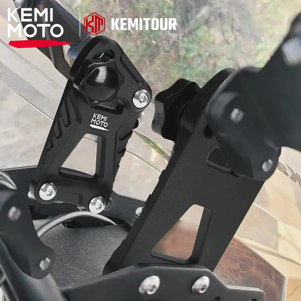 

KLR 650 KLR650 2022-2023 Windshield Risers Adjuster Motorcycle Windscreen Extension Adjustable Bracket Parts CNC Aluminum Alloy