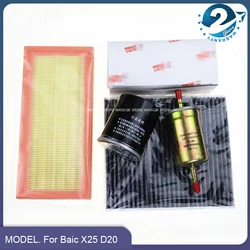 4PCS Car Cabin Oil Fuel Air Filter Sets for Baic X25 D20