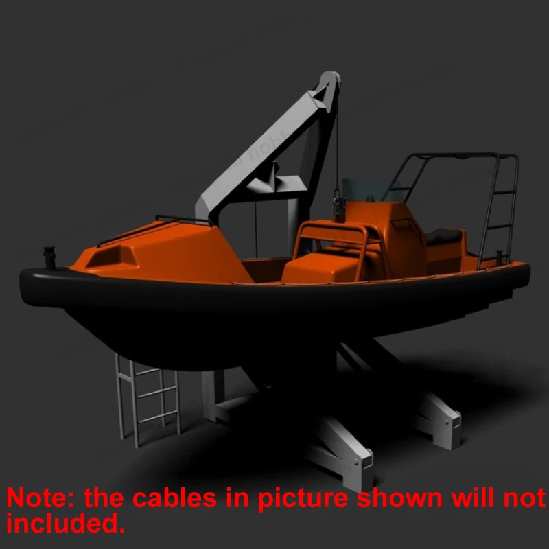 1Set Harz Rettungsboot Modellbausatz 1/400 1/150 1/100 1/75 Maßstab Ungefärbtes simuliertes lebensrettendes Handwerk mit Ständer Schiff Ersatzteile