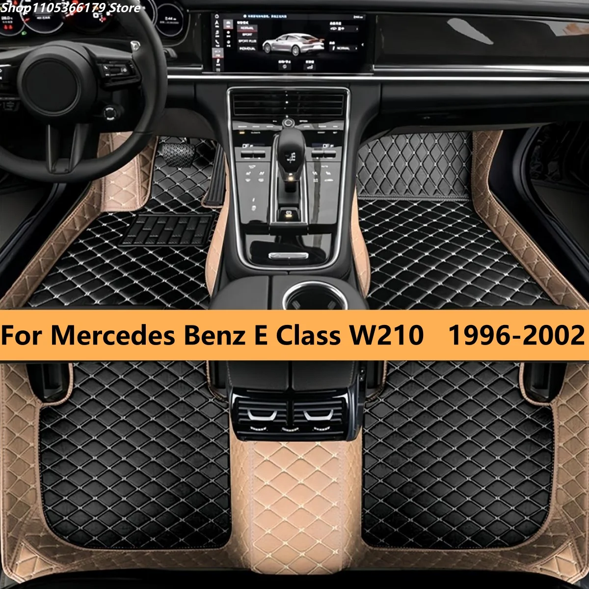 Custom Car Floor Mat Fit For Mercedes Benz E Class W210 1996 1997 1998 1999 2000 2001 2002 Auto Carpets Foot Coche Accessories