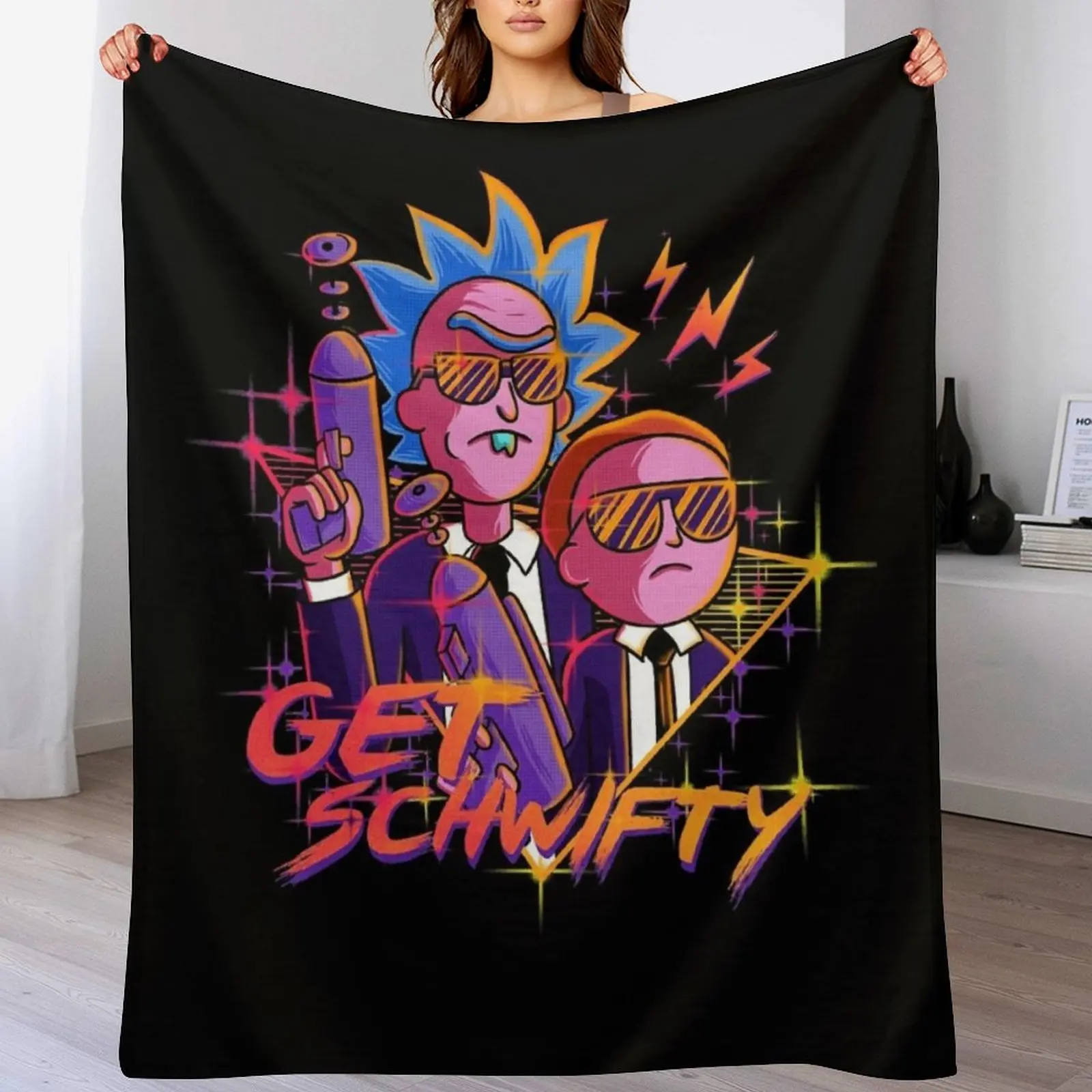 

get schwifty Throw Blanket Blankets Sofas Of Decoration heavy to sleep Soft Plaid christmas decoration Blankets