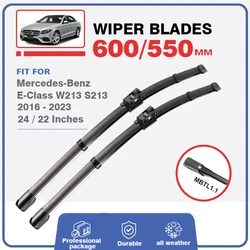 Front Wiper Blades For Mercedes Benz E-Class W213 S213 2016-2023 Windscreen Windshield Window 24