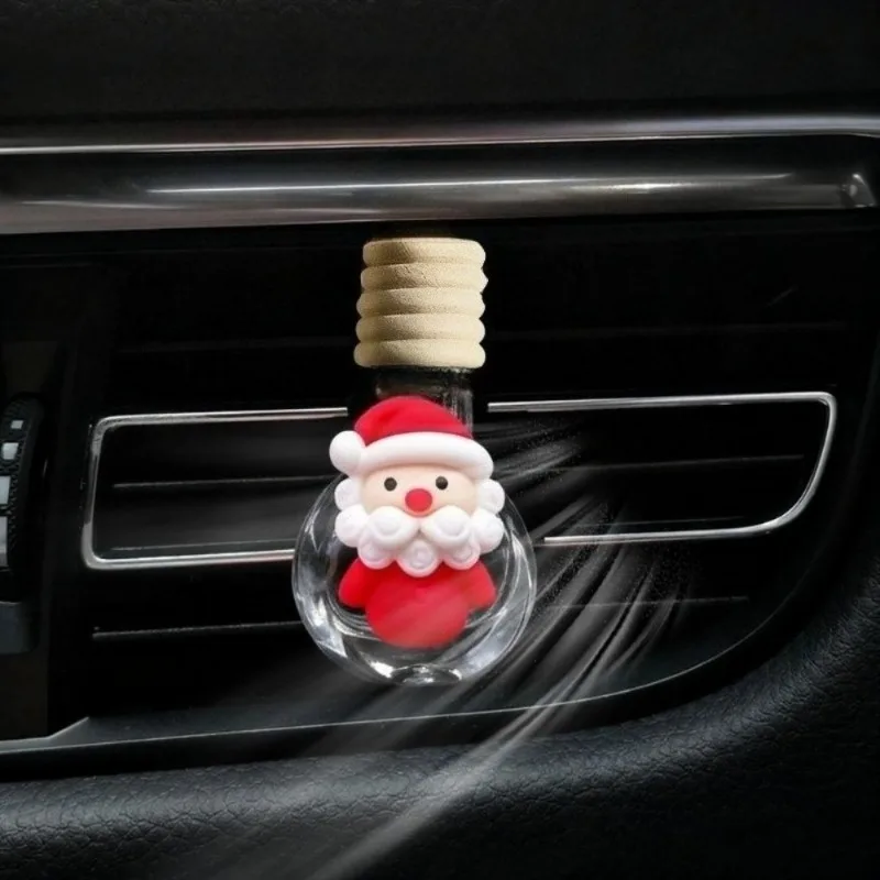 Decoración clásica del coche de la Navidad de la barba de Papá Noel - Botella de fragancia vacía para ventilación, adorno festivo del tamaño compacto