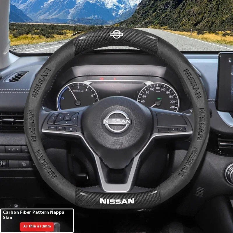 Car Steering Wheel Cover Nissan Qashqai Juke X-Trail Patrol Note Leaf Altima Maxima Micra Murano Rogue Pulsar Sentra Teana Tiida