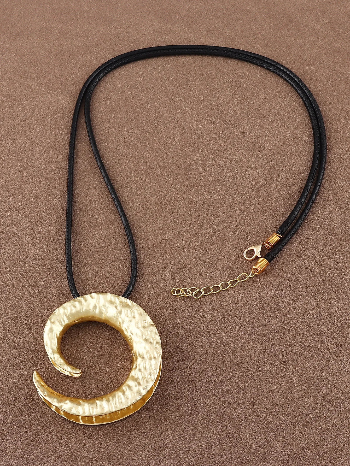 1 قطعة بوهو شيك قلادة ذهبية أنيقة على حبل شمع طويل سلسلة سترة عصرية قلادة مجوهرات هدية لصديق ، هدايا زوجين