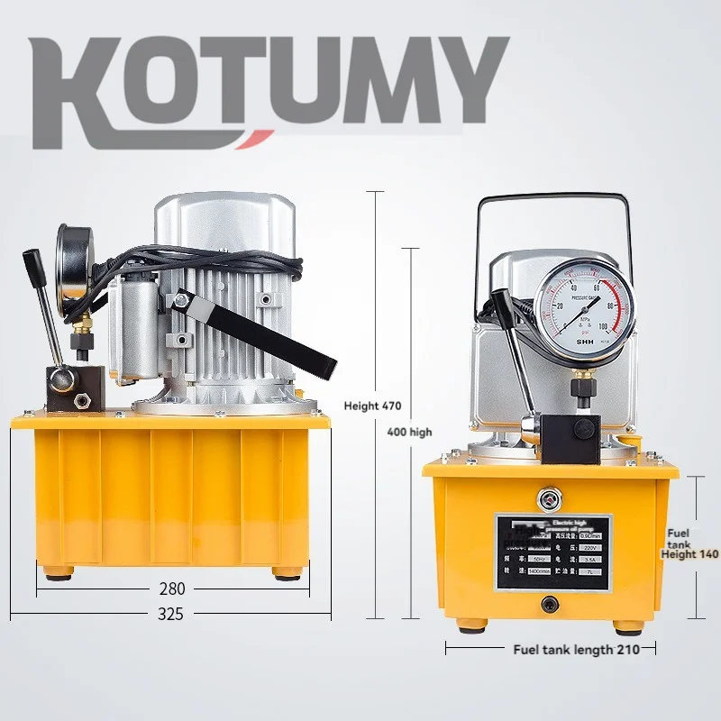 

DYB-63A Электрический приводной гидравлический насос 750 Вт 220 В/380 В Емкость бака 7 л Электрический гидравлический насос с педалью двигателя