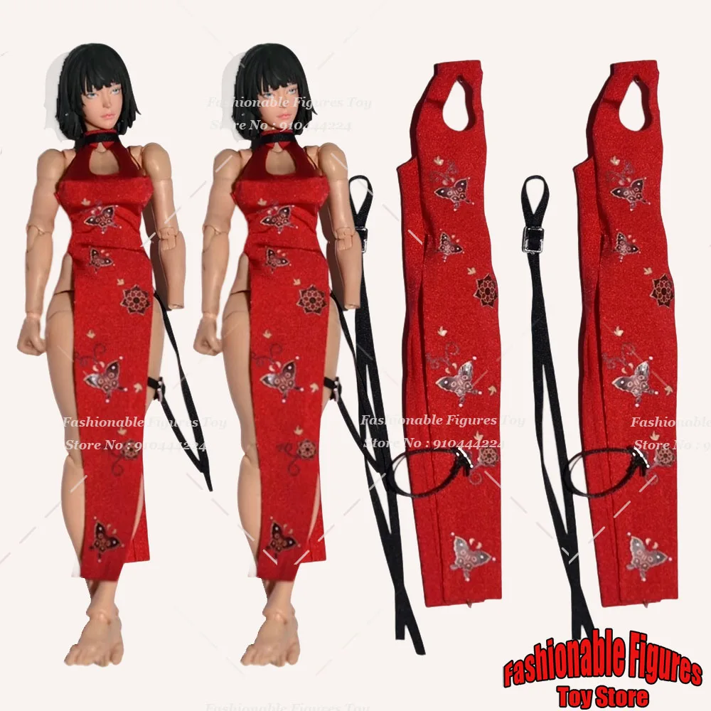 

1/12 Female Soldier Ada Wong Cheongsam High Slit Halter Dress Anime Games Cosplay Clothes Fit 6Inch Action Figure Body Dolls