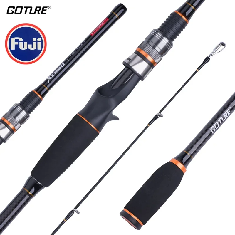 

Goture 2.1m-3.6m Fishing Rods Japan FUJI Guide Ring Portable Spinning Casting Fishing Travel Rod M MH ML FAST Rod with Tube Bag