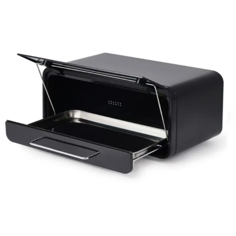 Sliding Lid Metal Bread Box Airtight Food Storage Bin Moisture Insect Proof Kitchen Organizer