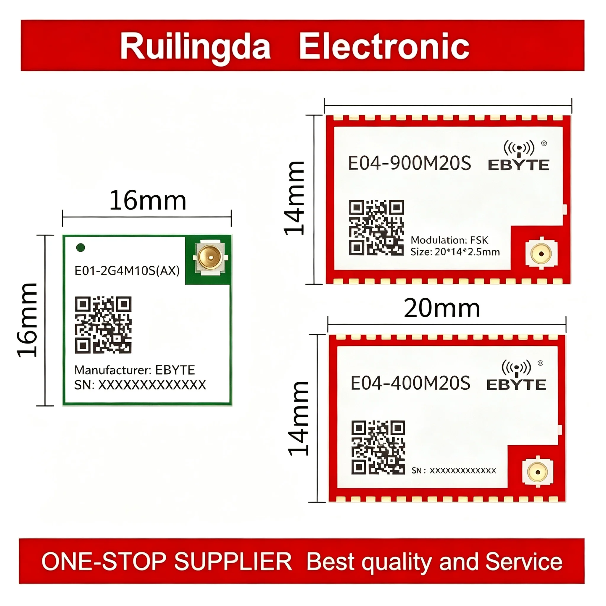 E04-400M20S  E04-900M20S E04SeriesModule STM32WBA54STM32WL33 RFTransceiver SoC Low Power Consumption 20dBm Small Size SMD Module