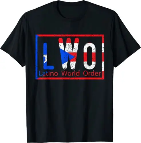 Latino World Order Puerto Rico Blue And Red T-Shirt