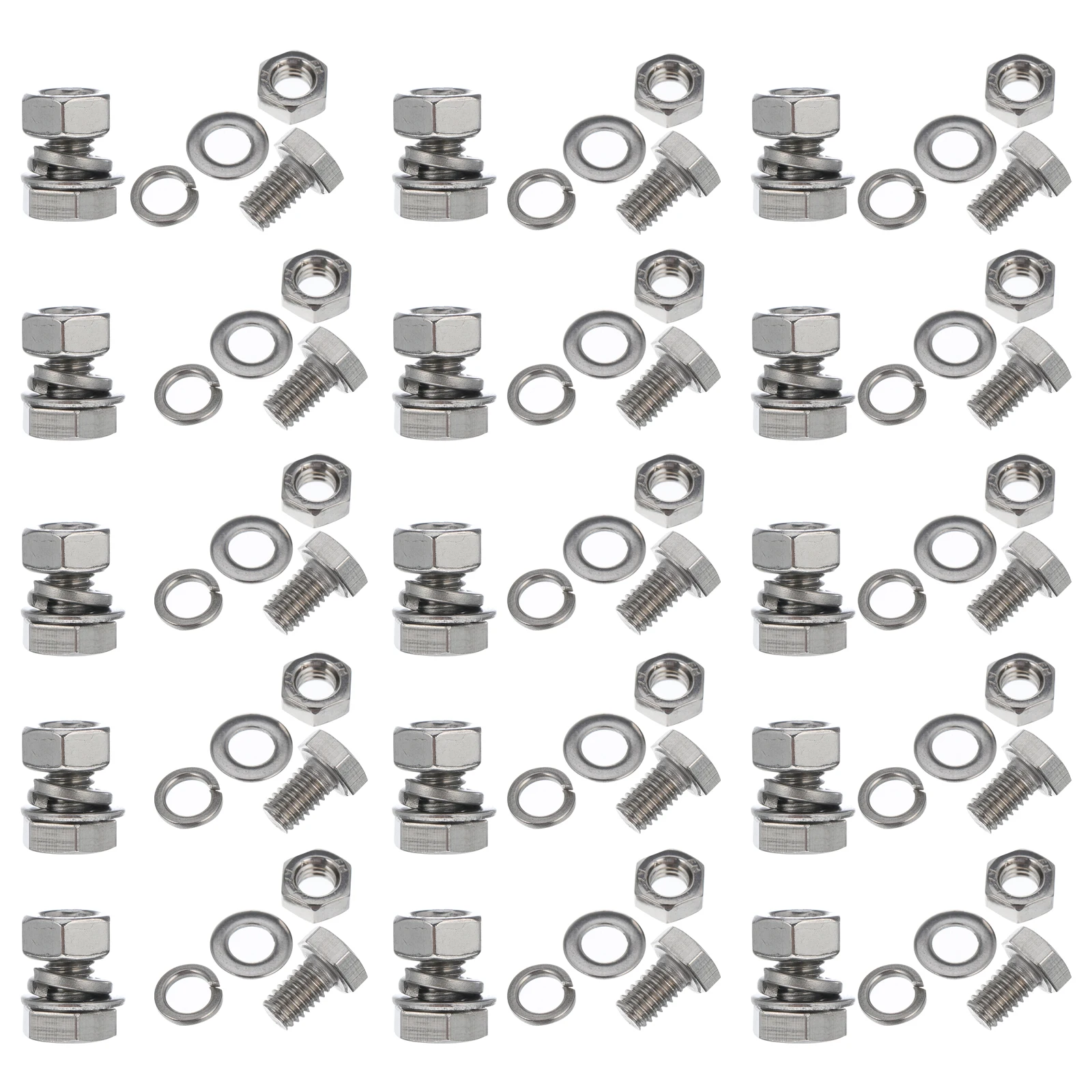 

40 set Nut Kit M6x10 Stainless Steel Flat Stainless Steel Screws Head Machine Screws Socket Cap Nuts Hardware