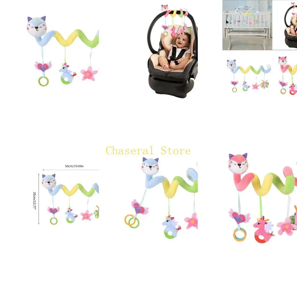 

E7CE Baby Crib Hangings Rattle Toy Crib Toy Car Seats Toy Babies Worm Plush Toy Stroller Spirals Toy Stroller Toy Pram Toy