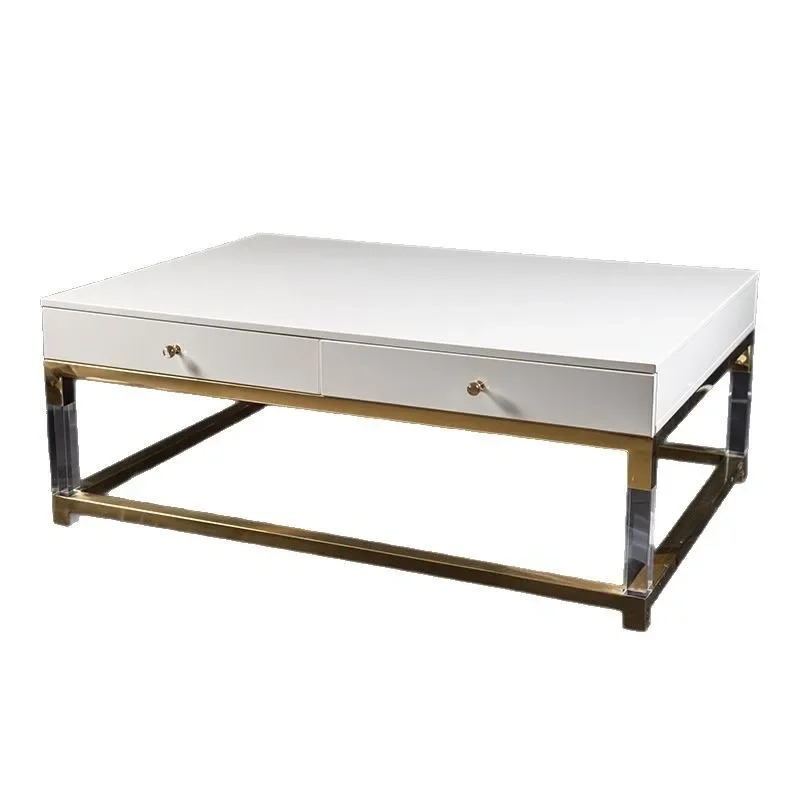 Acrylic high-end luxury book desktop storage drawer type rectangular desk student study desktop computer desk