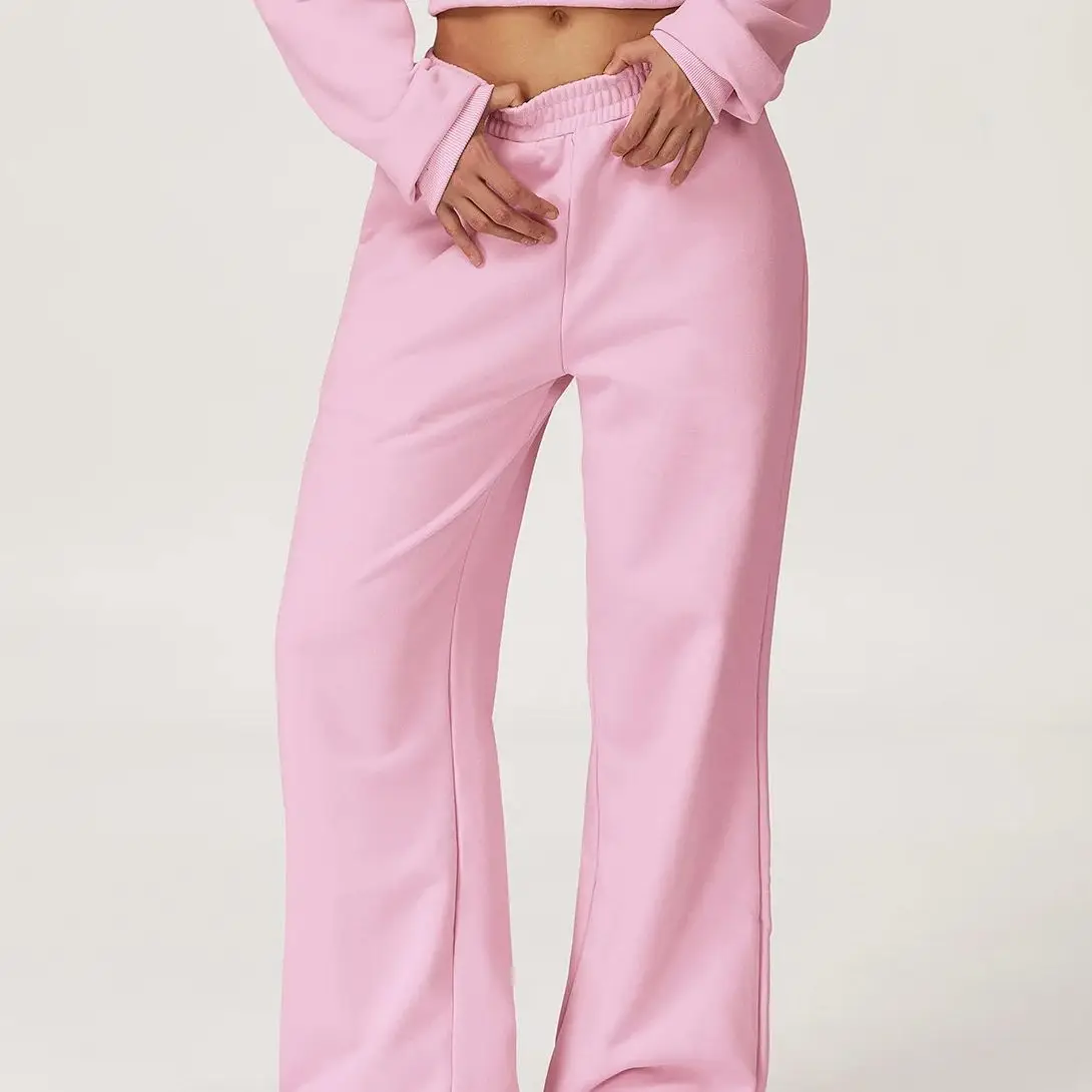 

Autumn Winter High Waisted sweatpants Women Wide Leg Yoga Leggings Gym Workout Push Up Pants Female Fitness Sports Flared Pants