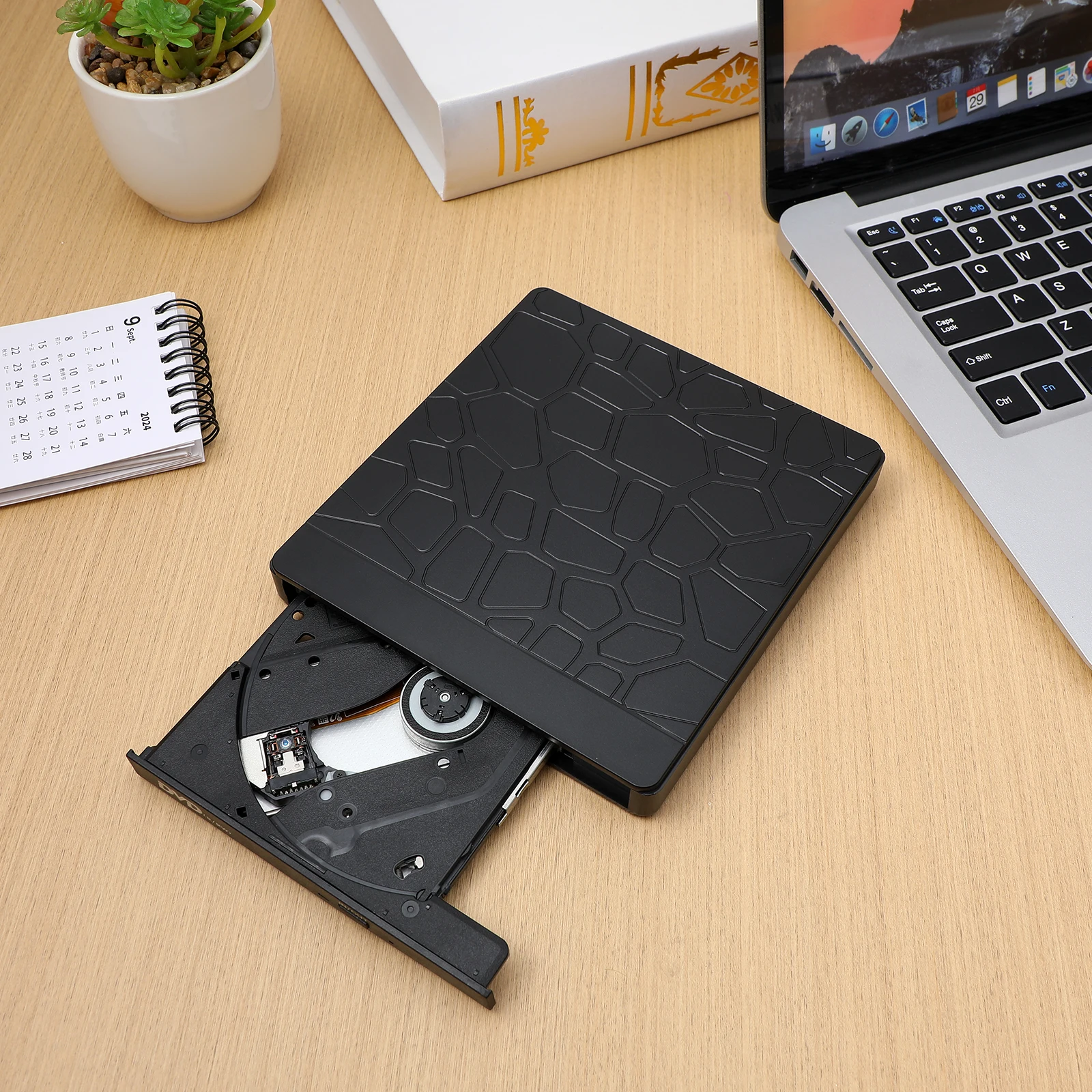 Multifunctional Optical External Cd Dvd Burner Usb Type-C Fast Transfer Compact For Laptop Pc Auto External Disc Drive Usb Dvd