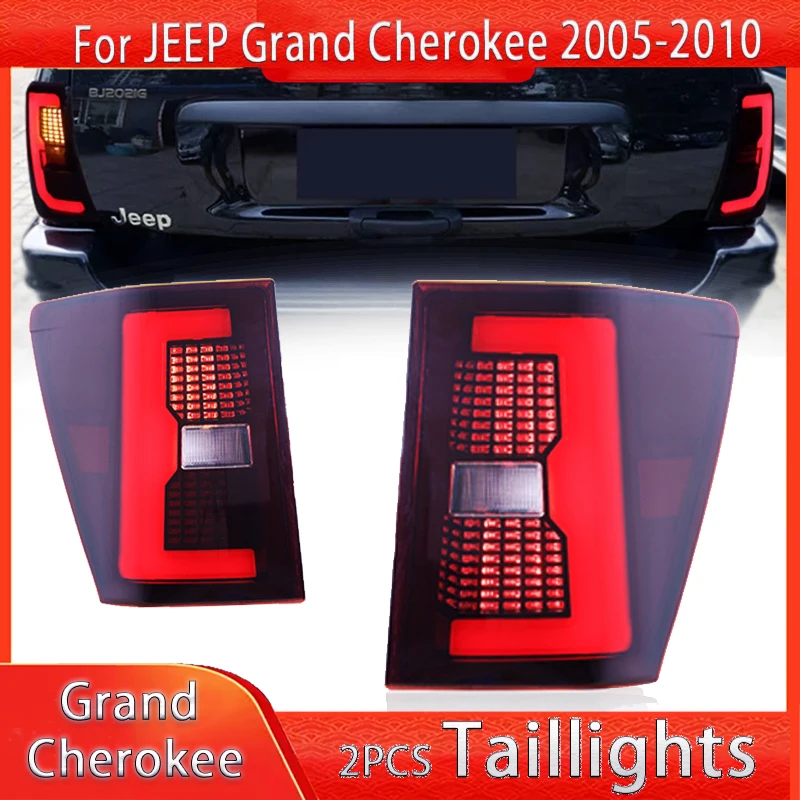 

Светодиодные автомобильные задние фонари в сборе для Jeep Grand Cherokee 2005-2010, задние ходовые фонари, аксессуары для тормозных указателей поворота и обратного хода