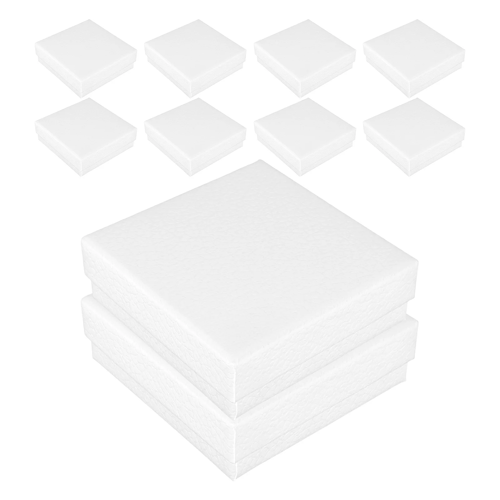 

10 Pcs Ring Boxes Jewelry Packaging Carton Cover Lapel Pin Bulk
