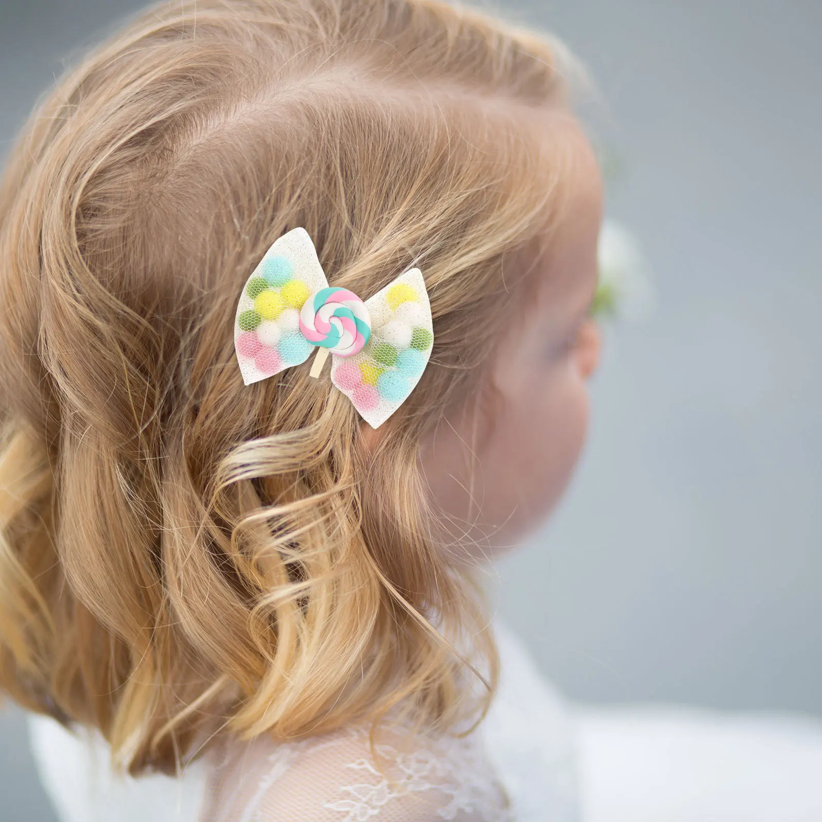 

4Pcs Butterfly Knot Hairpin Fashion Easter Hair Accessories for Kids Adorable Bang Clips Lovely Party Headdress Gift