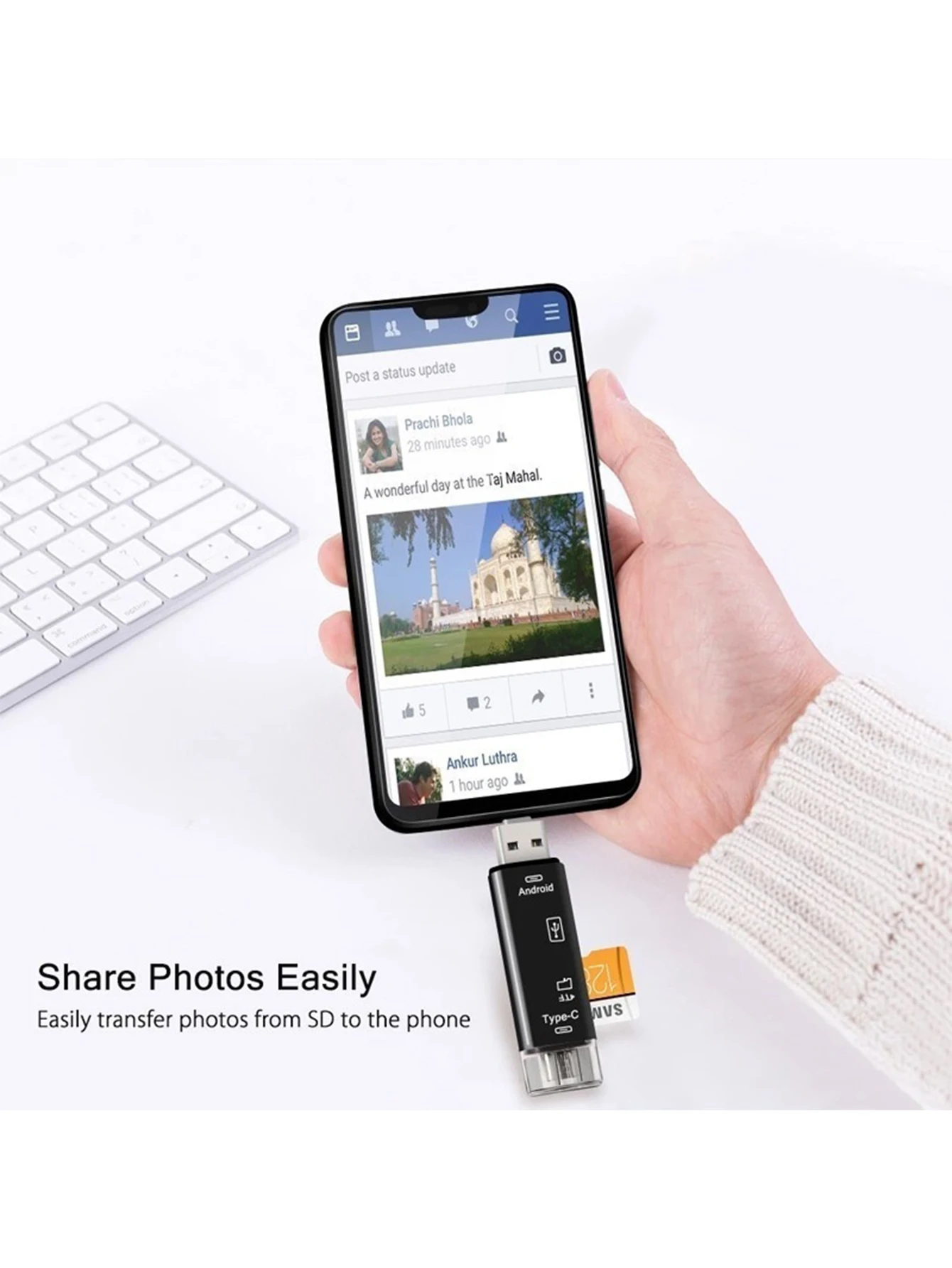 5 in 1 Multifunction USB 3.0 Type-C/Usb /Micro Usb/Tf Memory Card Reader High-speed Computer OTG Card Reader Adapter Cardreaders