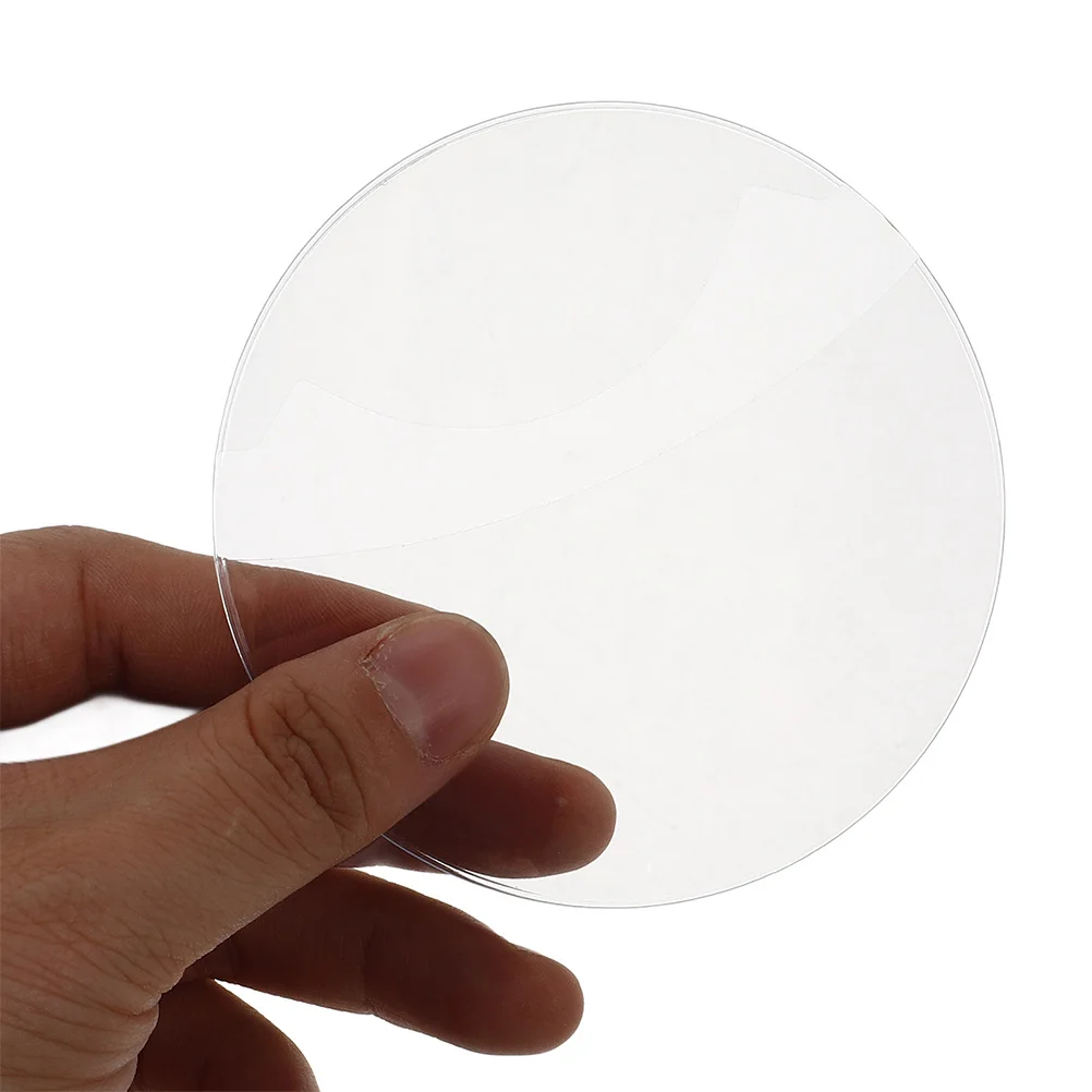 

100Pcs Clear Badge Protection Cover Round 63mm Transparent Hard Plastic Anti-Scratch Badge Holder for Button Pins