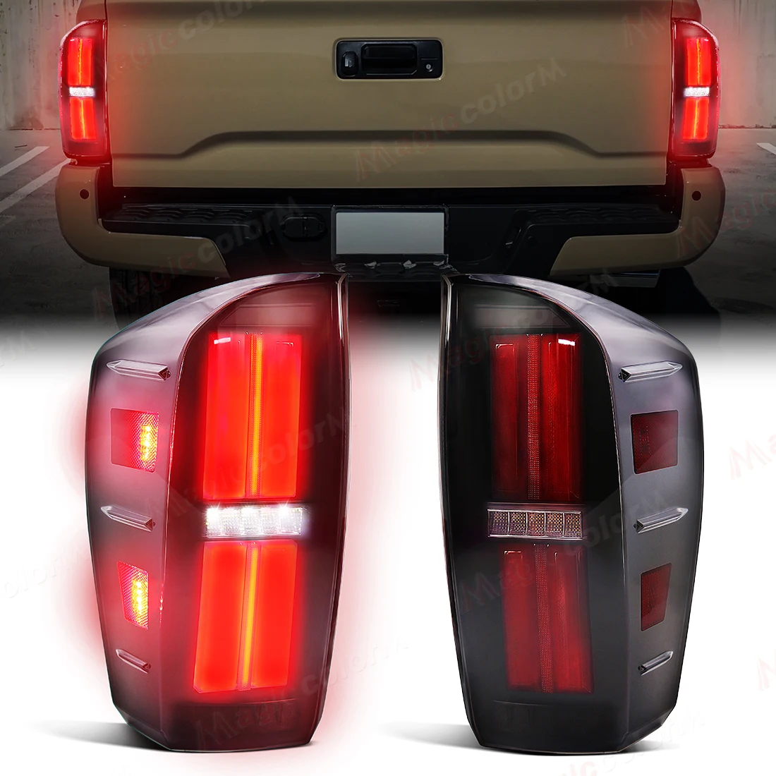

Автомобильные задние фонари для Toyota Tacoma 2016 2017 2018 2019 2020 2021 2022 2023 задние задние ходовые тормозные указатели поворота задние фонари 12 В