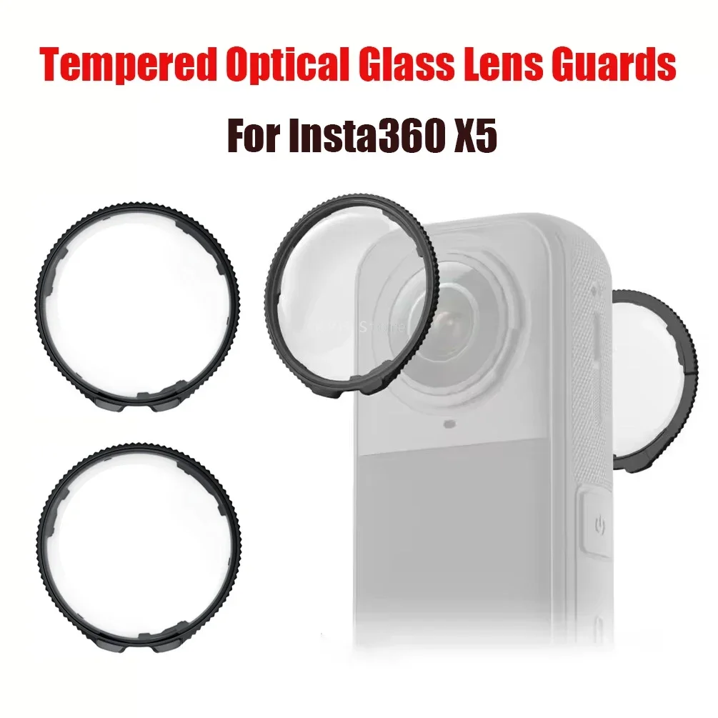 

Защитные стеклянные линзы премиум-класса для Insta360 X5, закаленное стекло, устойчивая к царапинам защитная крышка для объектива, аксессуары для камеры Insta360 X5