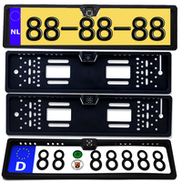 Pakring CCD Car Rear View Camera EU European License Plate Frame Waterproof Night Vision Reverse Backup with 4 Or 8 12 LED Light