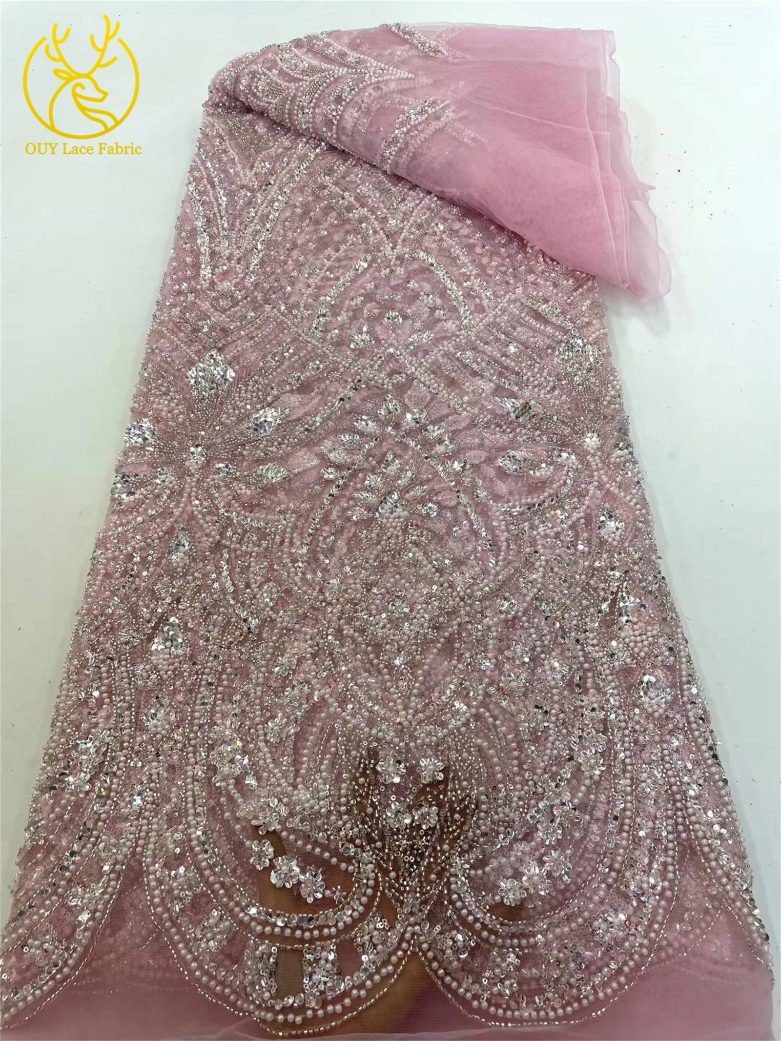 قماش زفاف دانتيل مطرز أفريقي فاخر 2025 جودة عالية ترتر نيجيري فرنسي تول مادة فساتين حفلات الزفاف للسيدات