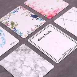 100pcs 6x8cm Jewelry Display Brooch Cards White Paperboard Label Jewelry Stand Pin Packaging Cards Hanging Price Tags Customized