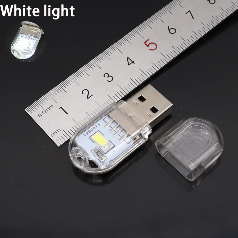 1Pcs 미니 단일 LED USB 3-7V LED 야간 조명 데스크 책 독서 램프 캠핑 전구 어린이 선물 모바일 충전기 노트북