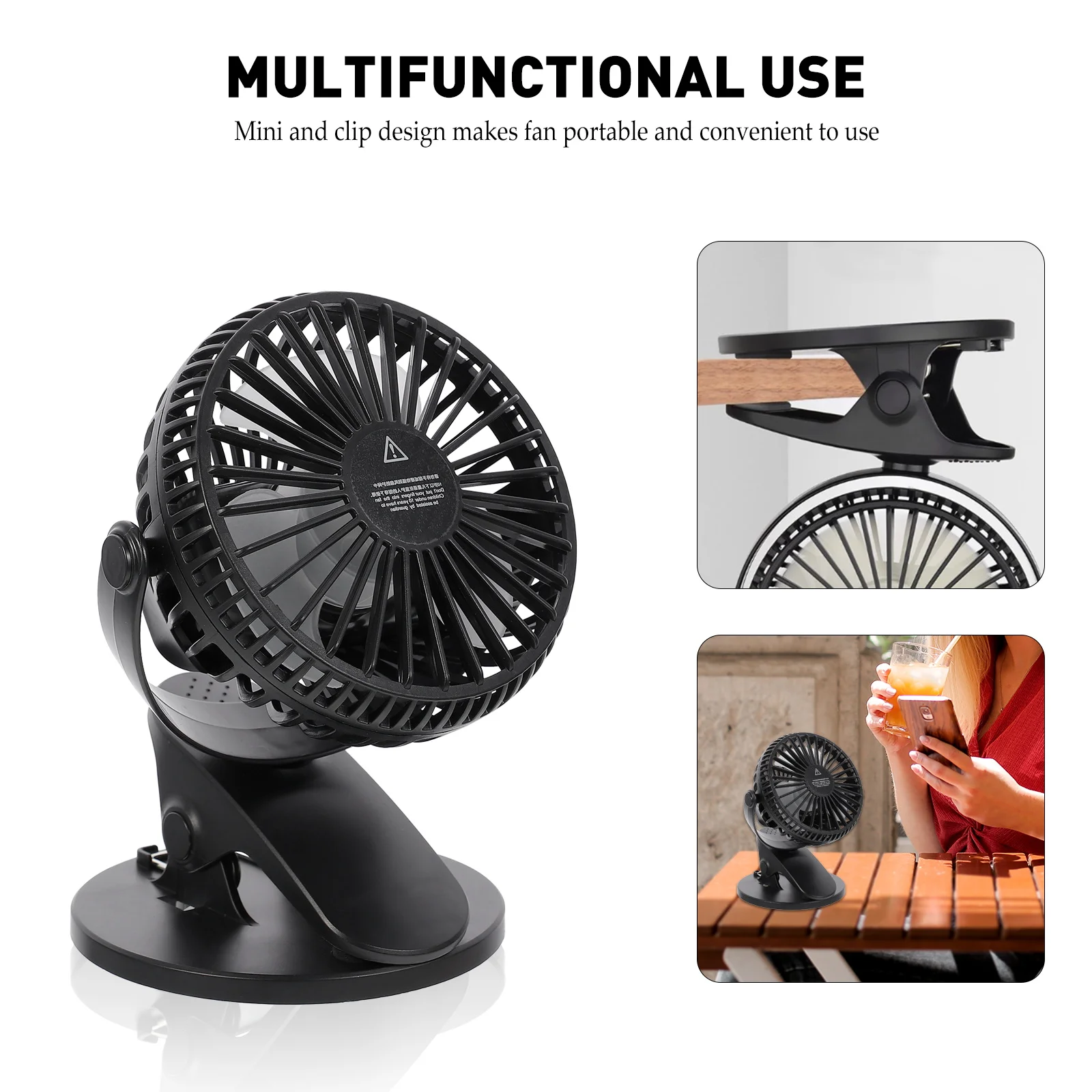 

Mini Rechargeable Usb Portable Clip Fan Silent Cooling Lightweight Dissipation Foldable Cat Ear Design Fan For
