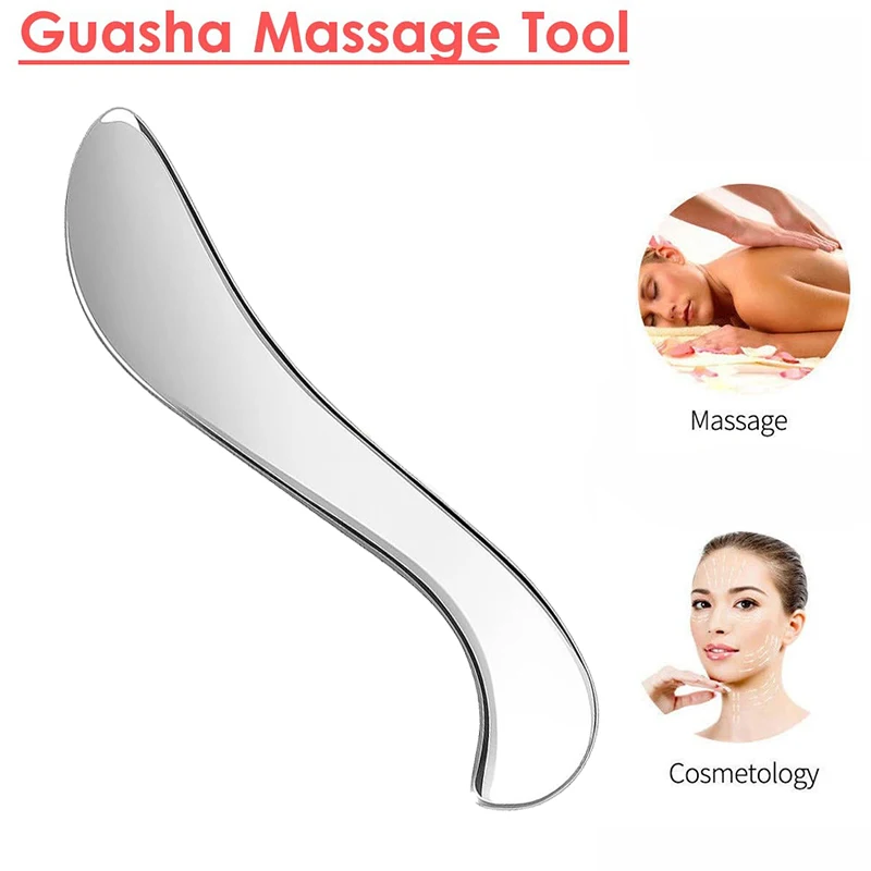 Stainless Steel Gua Sha & Muscle Scraper Massager For Body Fascia S-Shaped Scraping Massage Tool