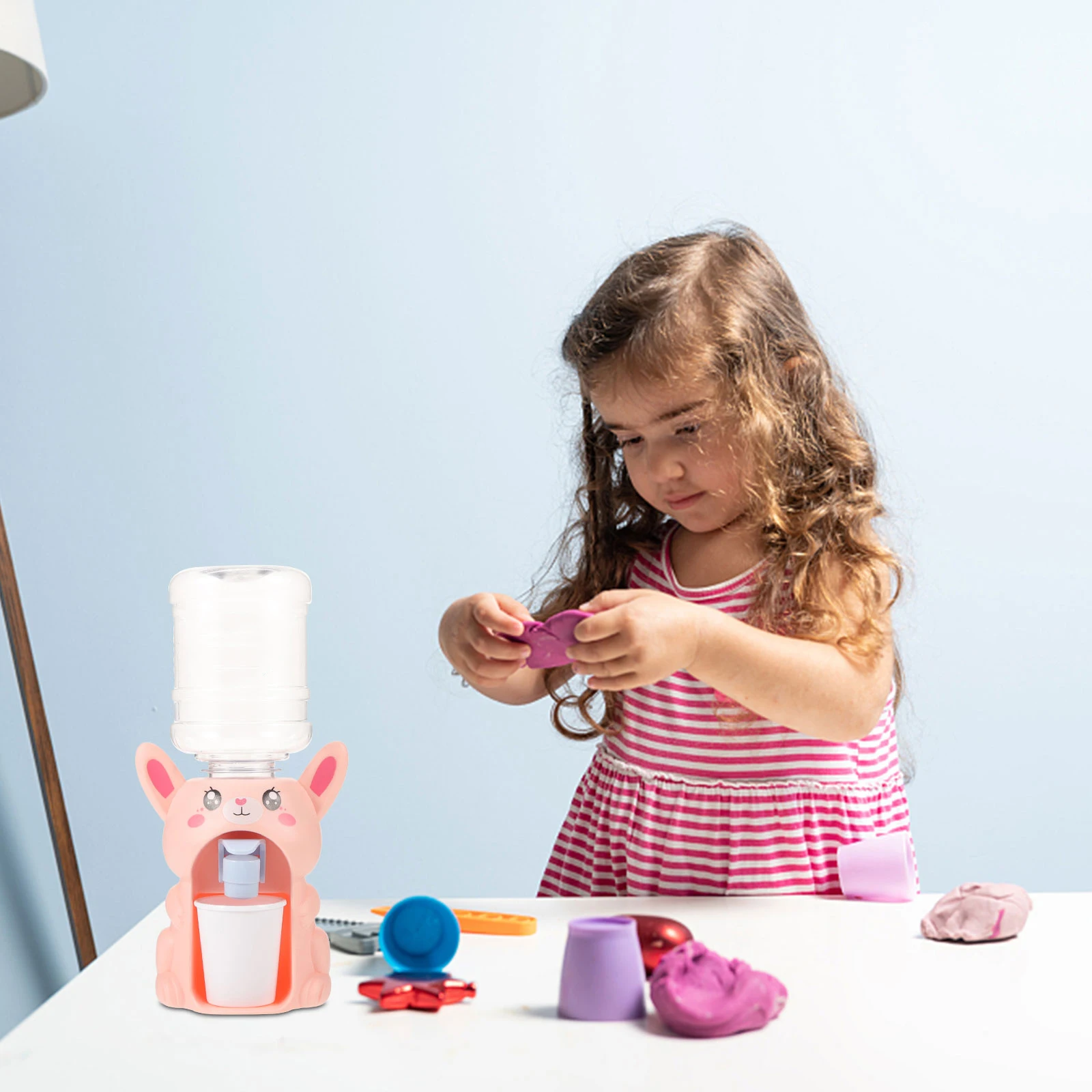 

2Pcs Mini Water Dispenser for Kids Lovely Cartoon Drinking Fountain Indoor Outdoor Game Camping Hiking Learning Life Skills