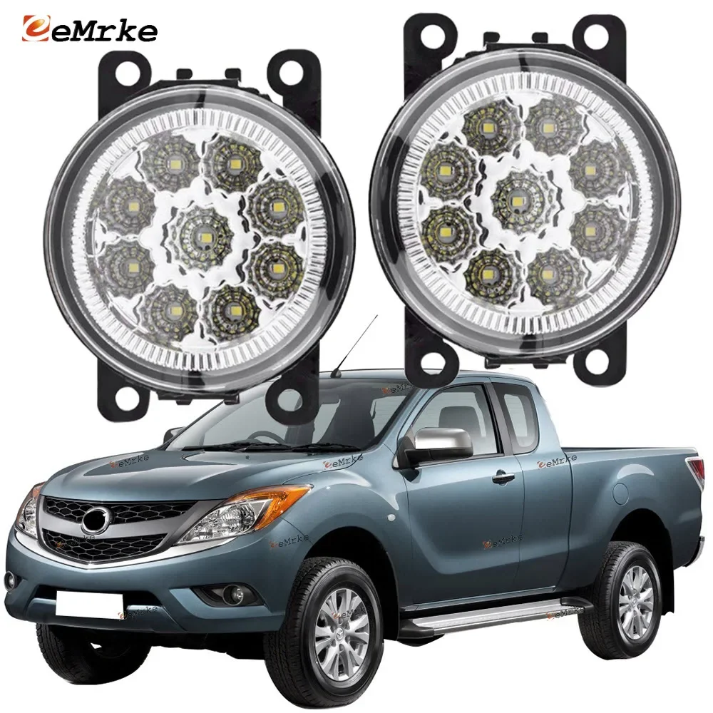 

EEMRKE 2PCS for Mazda BT-50 BT 50 BT50 2011 2012 2013 2014 2015 2016 2017 9-Pieces Led Front Fog lights Car Lamp Assembly