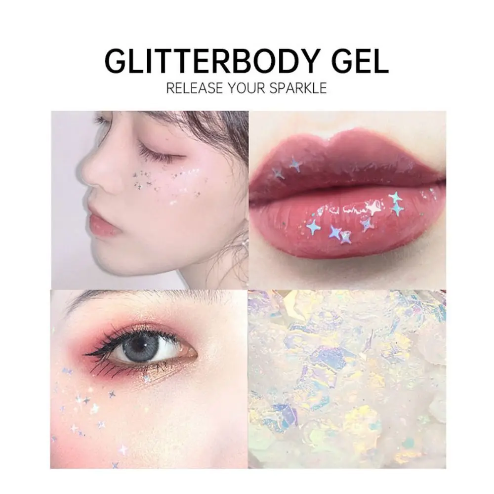 Gel, Sequins Face & Body Glitters Nine Colors Nail Hair Face Body Decoration Eye Glitters Cream Artistic Makeup Art Sequins Gel