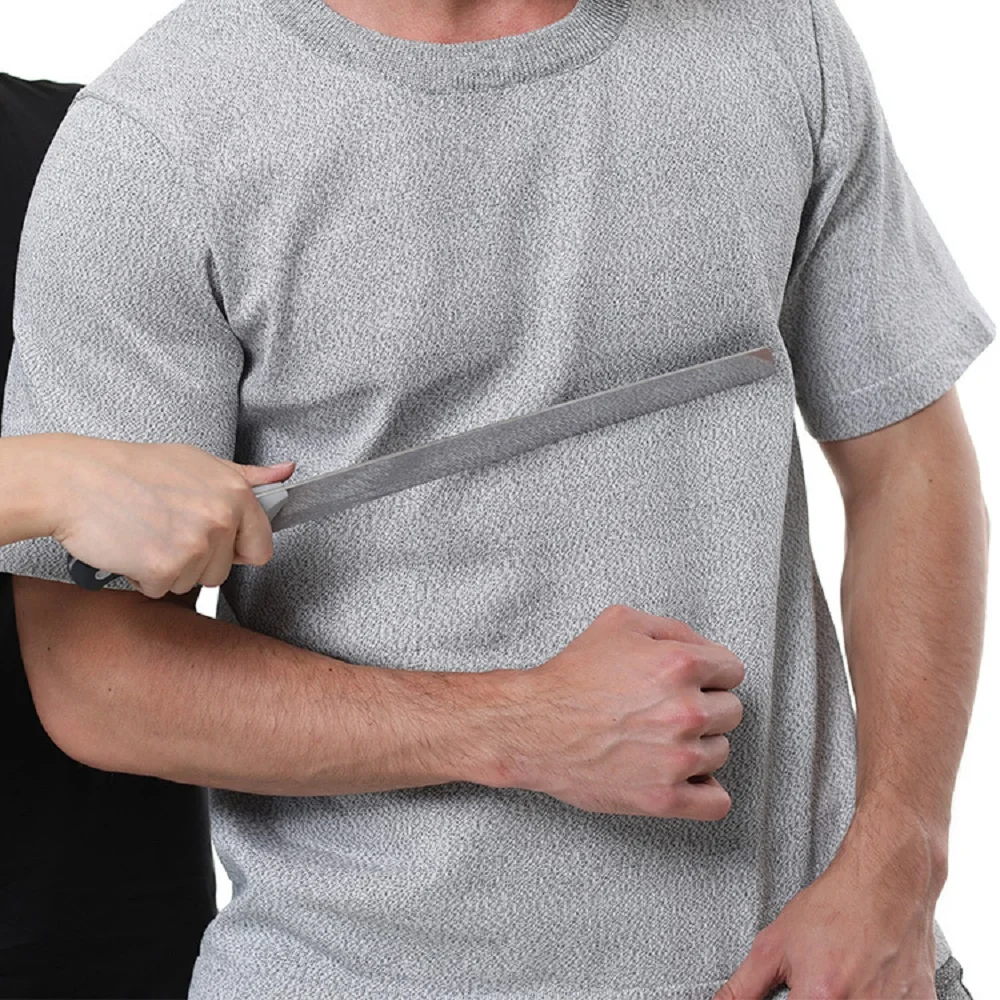 Cut Resistant Level 5 Knit Crew Neck Short Sleeve Lightweight  Safety Can Pass Security Checks  Anti-cutting
