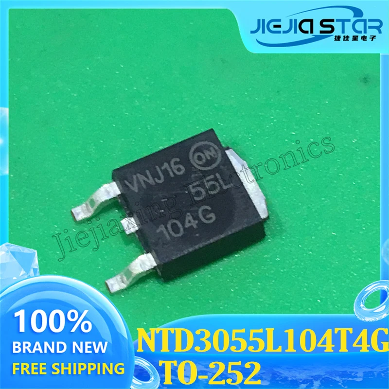 NTD3055L104T4G NTD3055L104 Part Mark 55L104G SMT TO252 Transistor MOSFET N-Channel 100% Brand New and Original Electronics ICs