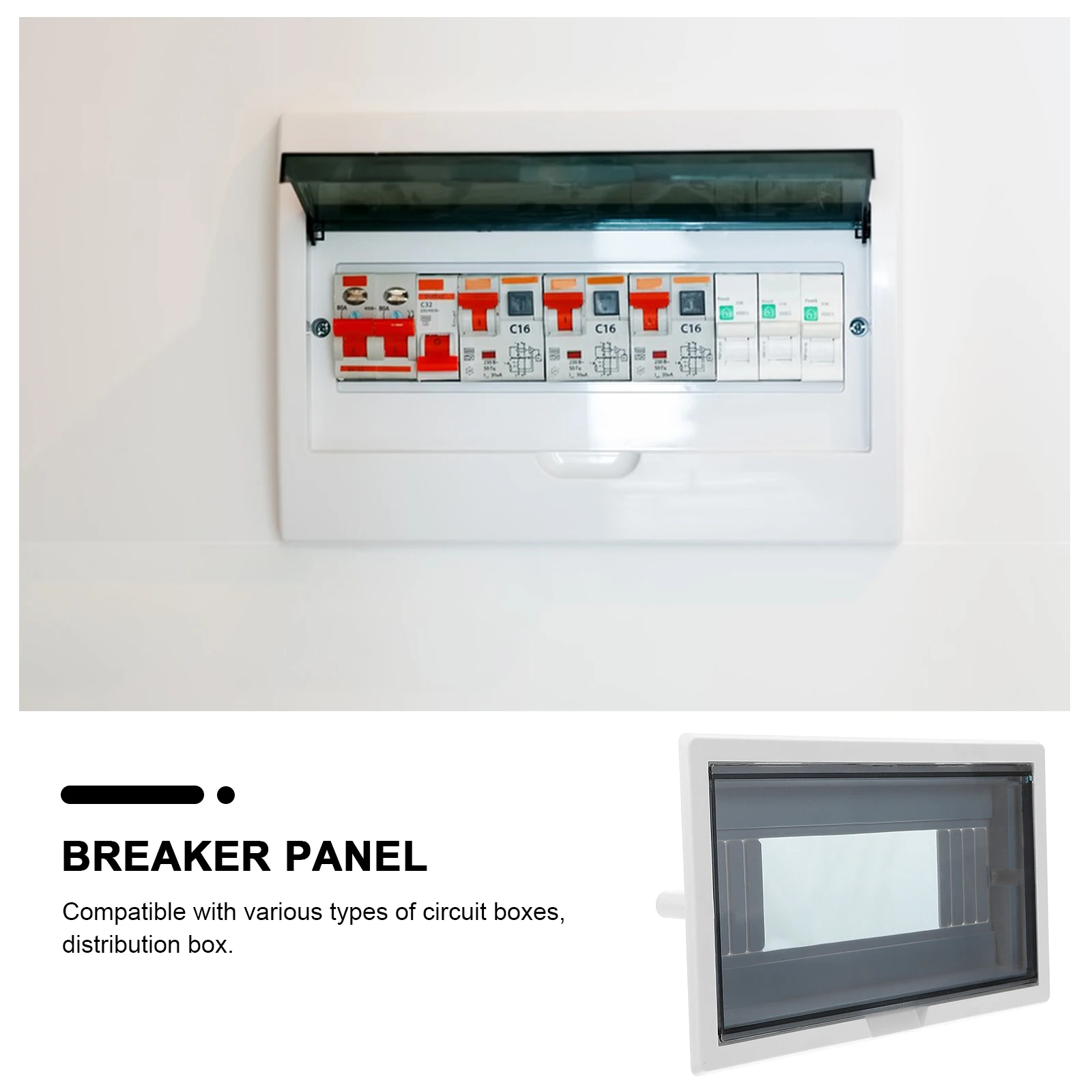 

Circuit Breaker Box Panel Plastic Waterproof Cover For Outdoor Indoor Use Compatible With Distribution Junction Box