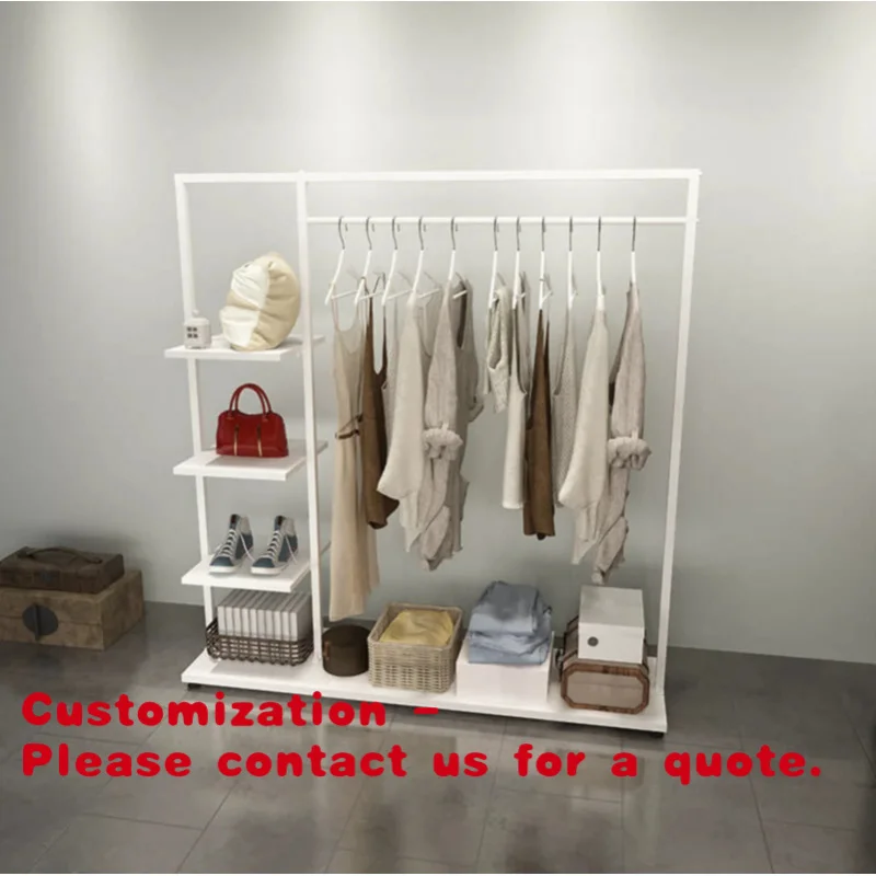 custom.Dy Simple modern wrought iron detachable rust-proof freestanding clothes rack floor-standing clothes rack bedroom home st