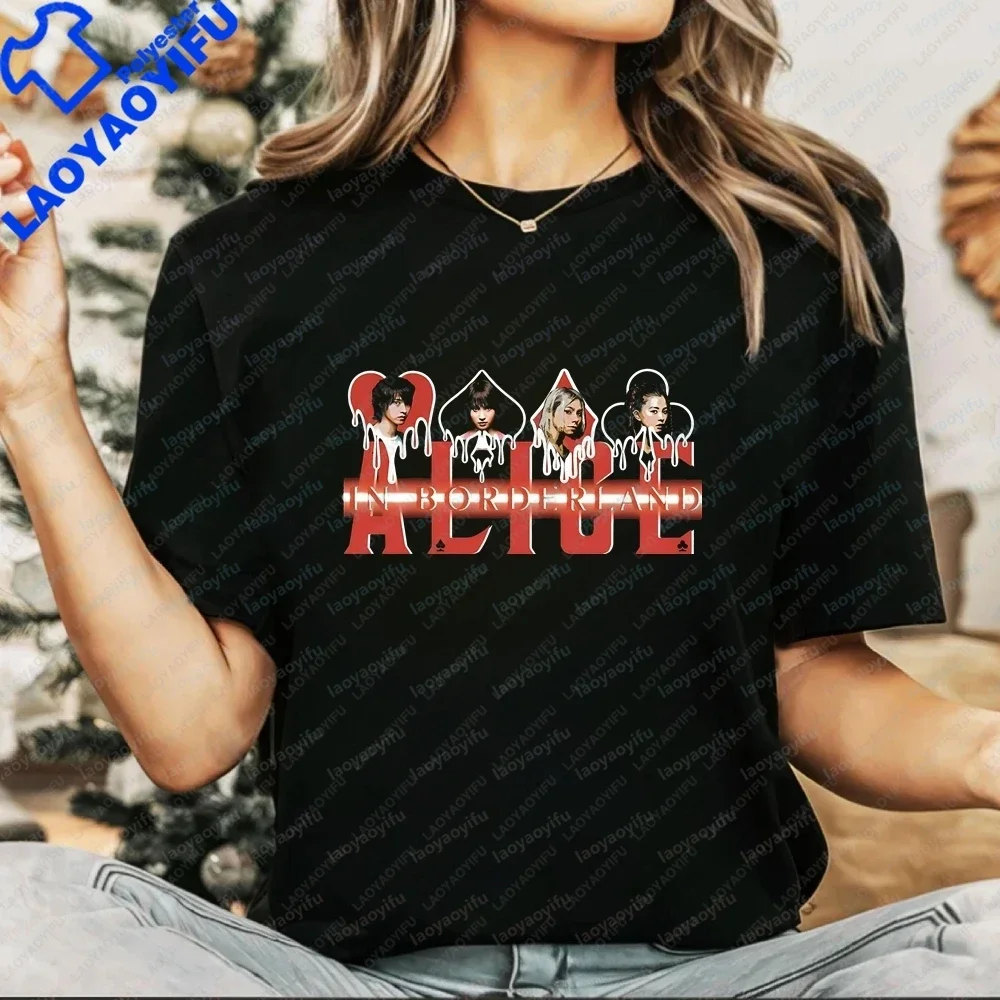 Fashion Alice in Borderland Summer Casual Trendy Multi-Purpose Short-Sleeved Men's and Women's Universal Round-neck T-Shirt