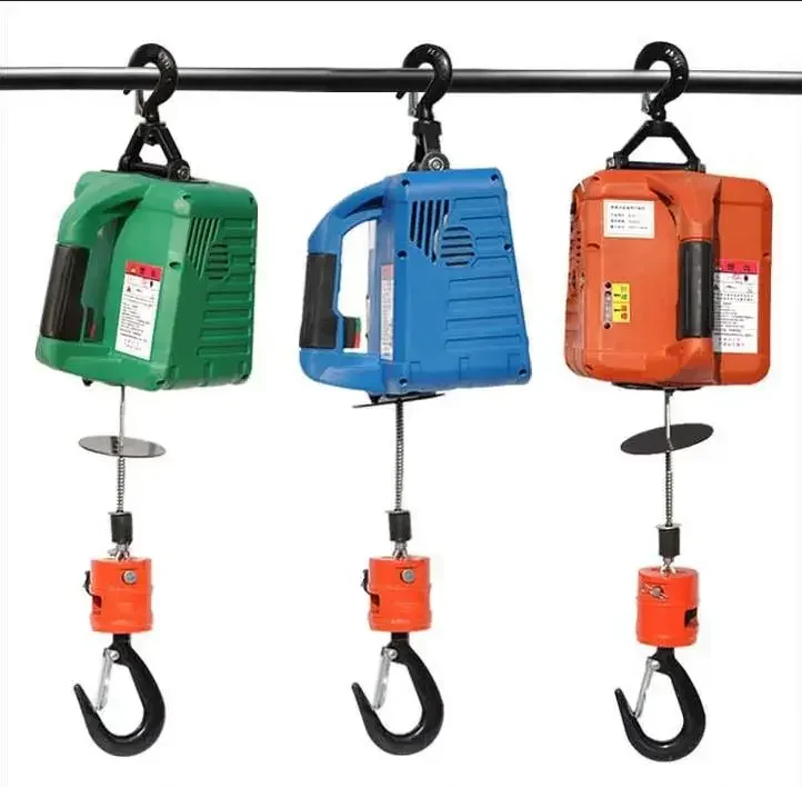 220V Mini Electric Hoist Lifting Tools wireless 500KG 110V Electric Winch Wire Rope Hoist Portable electric traction hoist