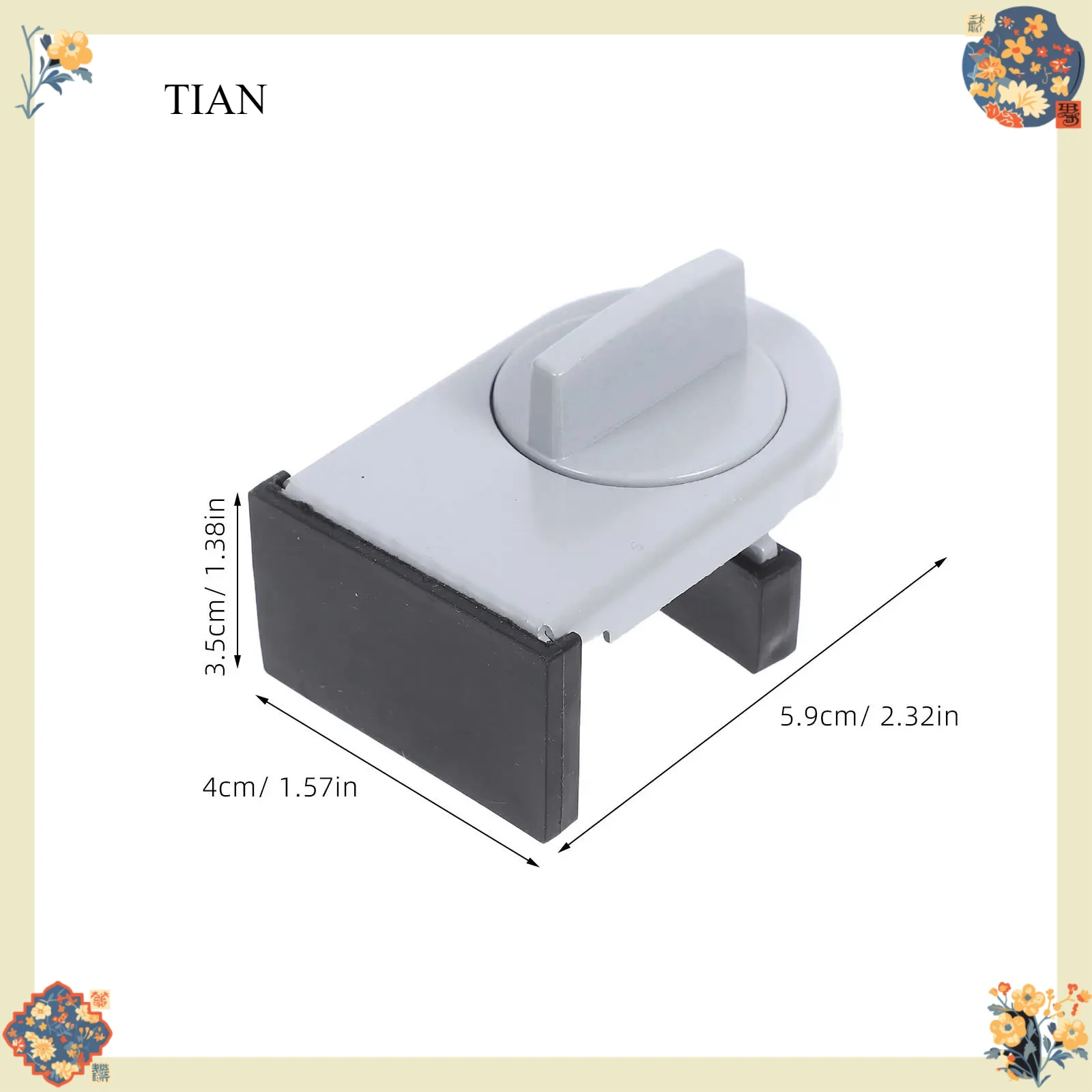 TIAN Large Sliding Window Lock Child Proof Safety Restrictor for Sliding Glass Doors Kids Protection Secure Metal Design
