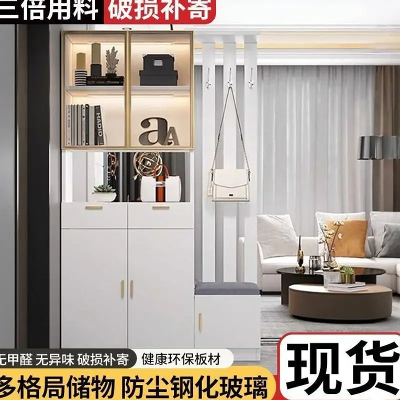 The entrance cabinet is integrated, the living room screen entrance partition cabinet, and the shoe cabinet is approved from