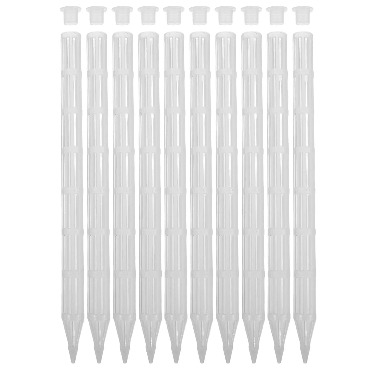 10Set Breathable Soil Rods Plant Root Ventilation Stakes for Indoor Potted Plants Root Health Booster Drainage Aeration Tubes
